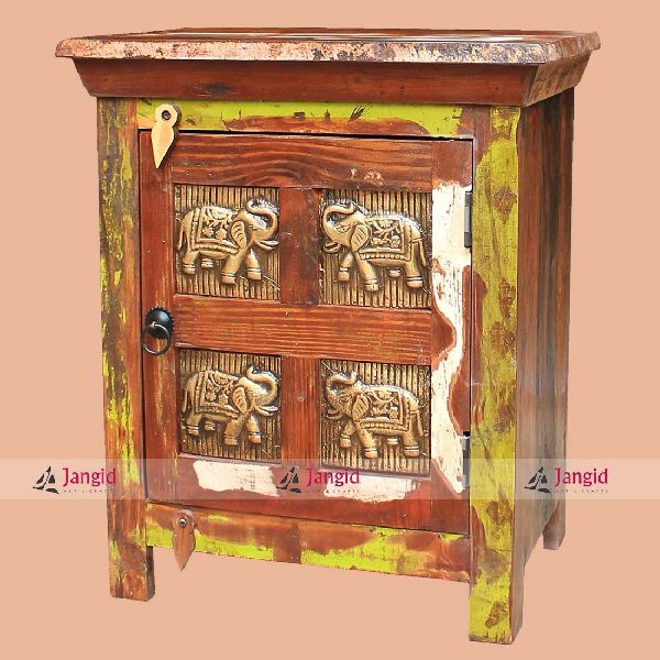 Reclaimed Wooden Bedside Table