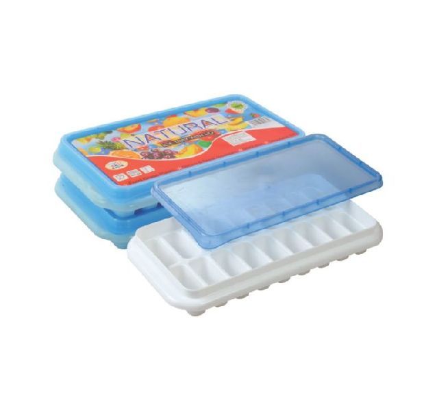 Natural Ice Tray with Lid (Set of 2)