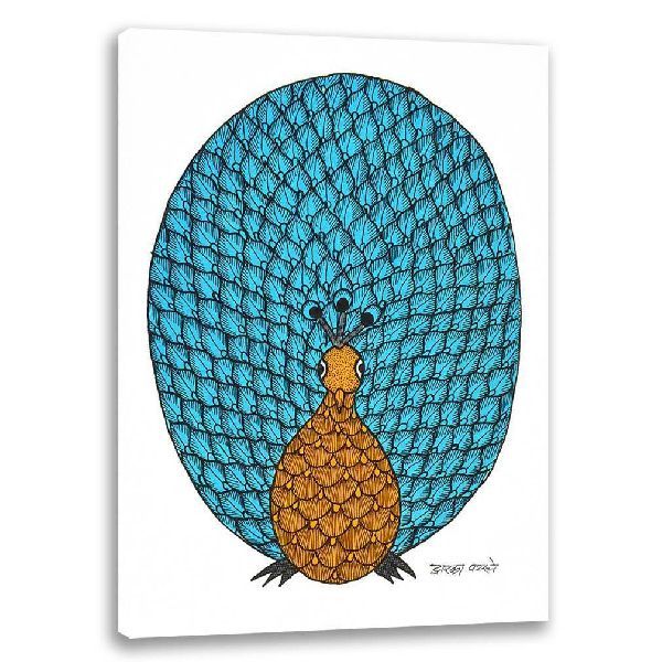 Innocent Bird | Gond Painting