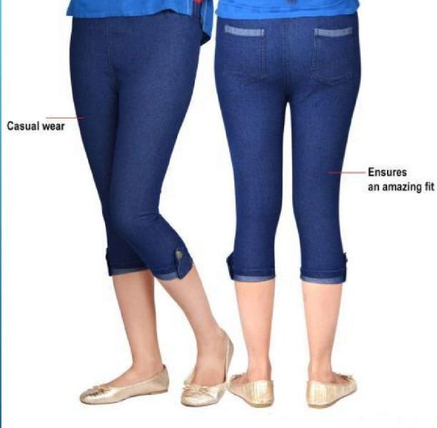 B-0122 Ladies Denim Capri