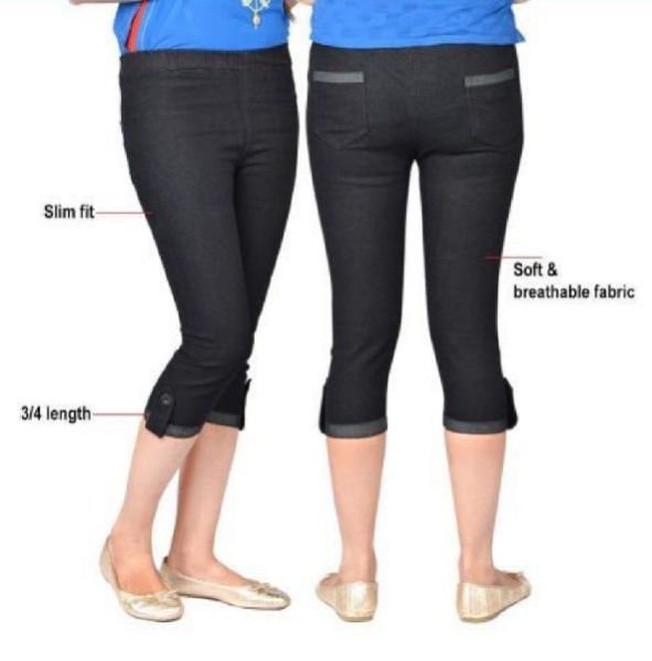 B-0124 Ladies Denim Capri