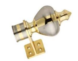 Onion Brass Curtain Bracket