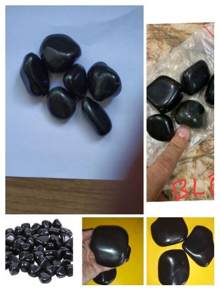 Black Polished Pebbles