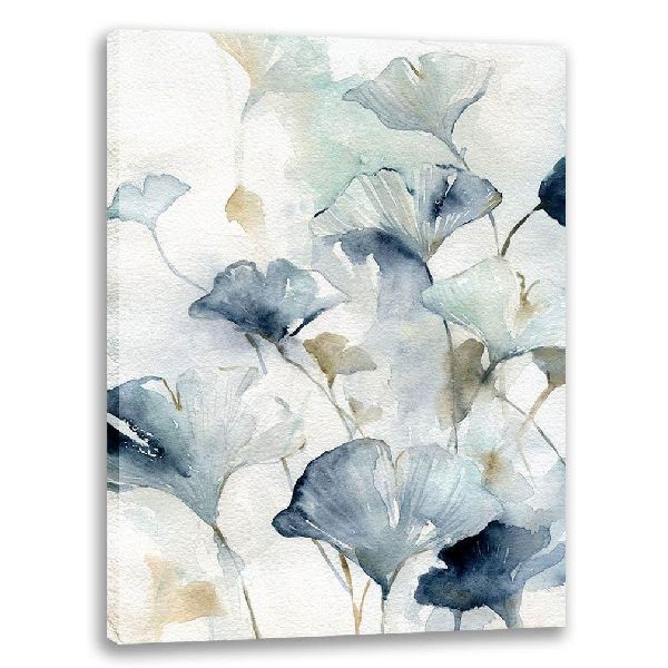 Indigo Ginkgo II 1660| Flower Painting | Floral Art