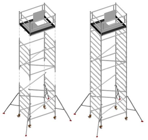 Double Width Stand Alone Modular Access Tower (DW)