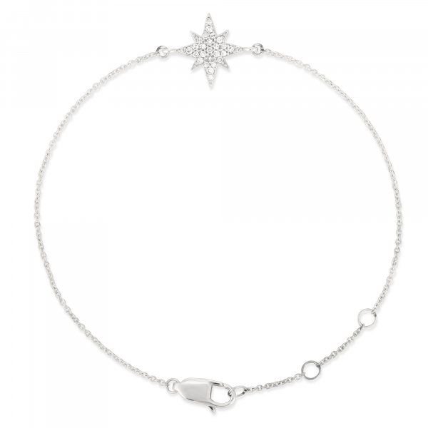 White Gold Star Diamond Bracelet