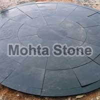 Black Lime With Border Circle Stone