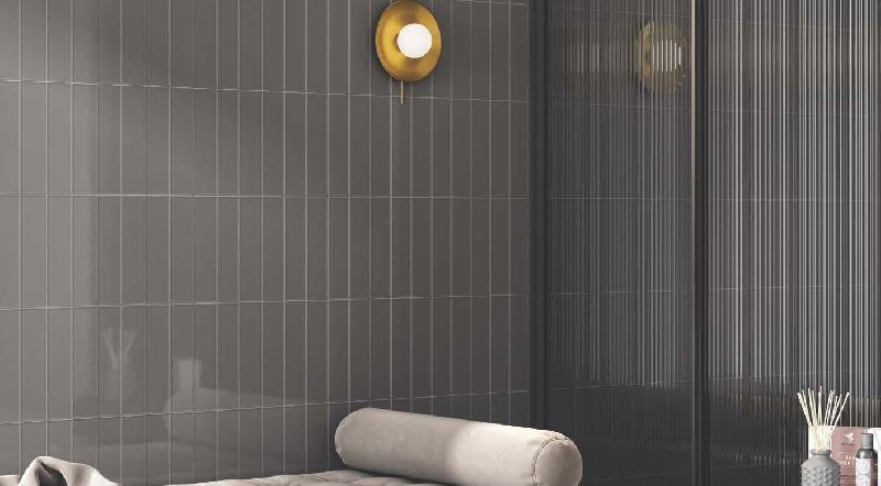 Graphite Subway Mosaic Tiles