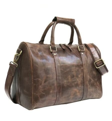 18 Inch Soft Leather Duffle Bag