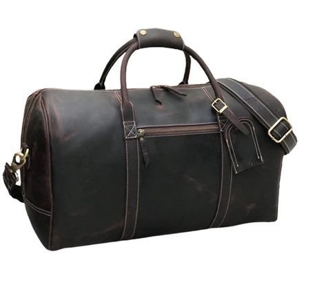 20 Inch Genuine Leather Duffle Bag