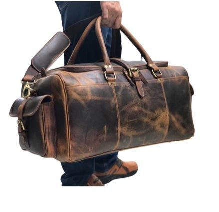 24 Inch Weekender Leather Duffle Bag