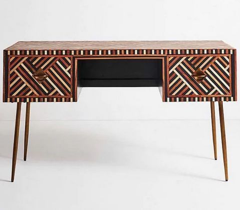 Bone Inlay Optical Console Table