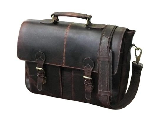 Genuine Brown Leather Laptop Bag