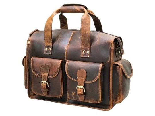 Genuine Buffalo Leather Laptop Bag