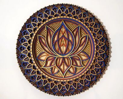 Lotus Flower Mandala Wall Art