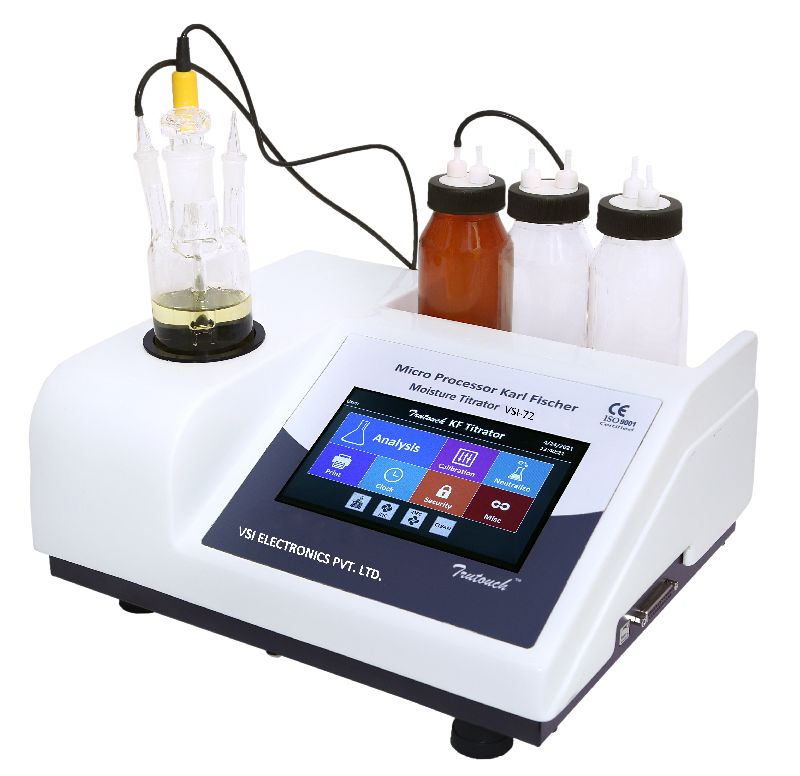Microprocessor Karl Fischer Moisture Titrator VSI-72 Touch Screen Karl Fischer Moisture Titrator