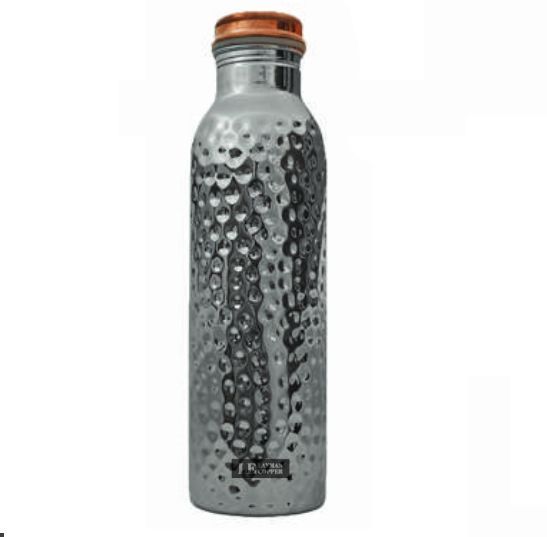 Copper Ce a Hammered Bottle ( St eel Coating Finish)