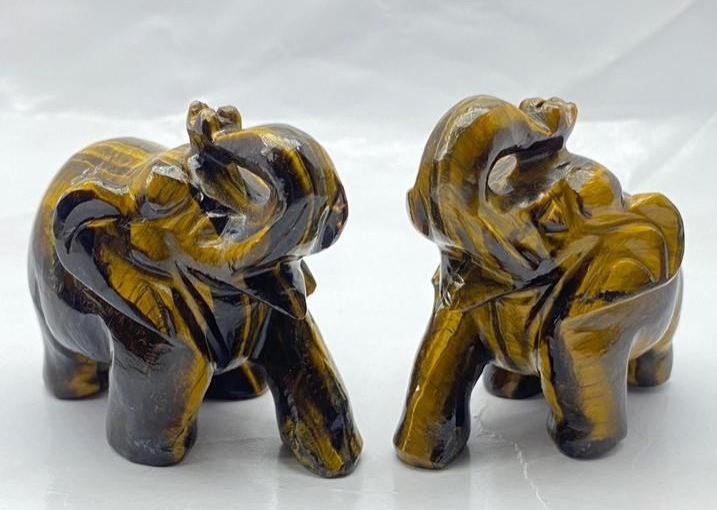 Tiger Eye Elephant Statue