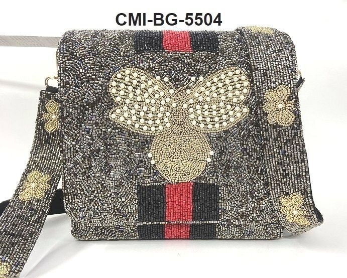 CMI-BG-5504 Beaded Shoulder Bag