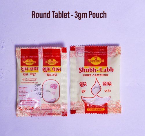 3 gm Round Camphor Tablet Pouch