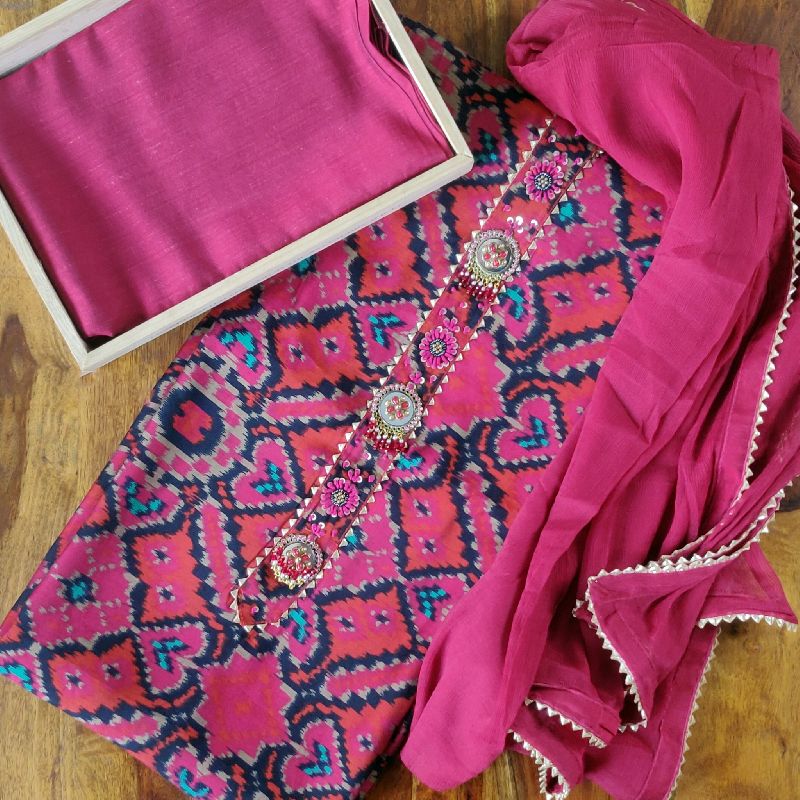 ILA-F-3P-124 Silk Cotton Suit Fabric