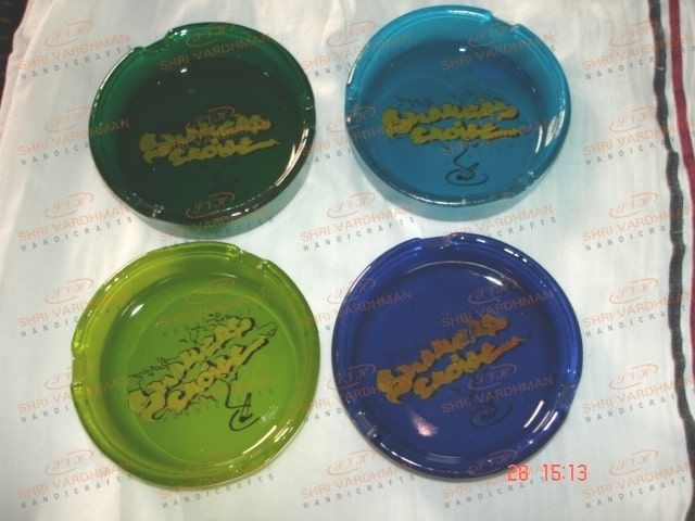 Glass Ashtray SC Colored Mix