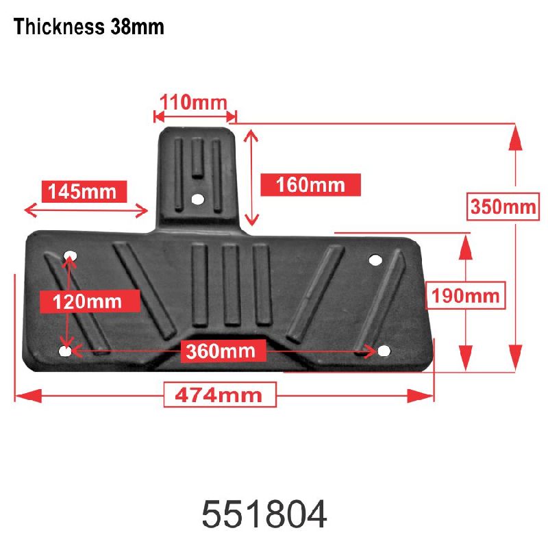 Bead Breaking Rubber Pad 190mm x 70mm x 30mm