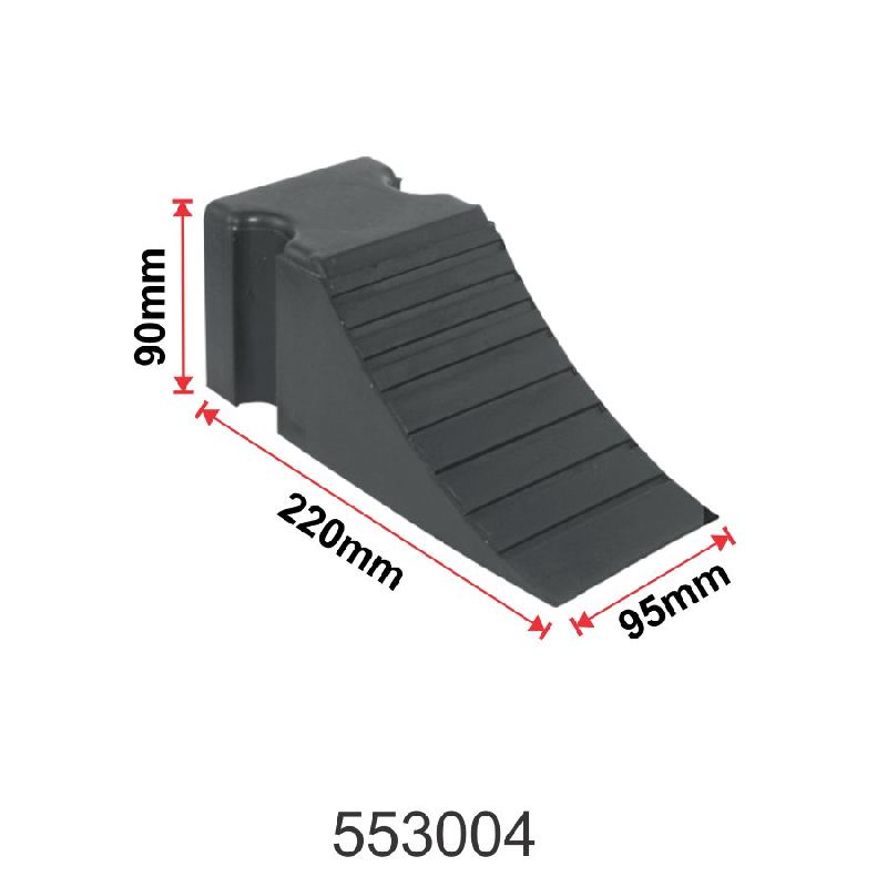 Rubber Wheel Chock 220 mm x 95 mm x 90 mm