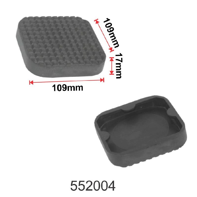 Square Rubber Pad for Passenger Car Jack 109 mm x 109 mmx17 mm