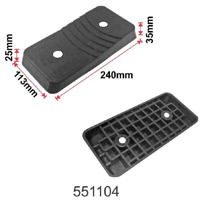 Tyre Bead Breaking/ Tyre Bead Loosener Rubber Pad 240mm x 113mm x 35mm/25mm