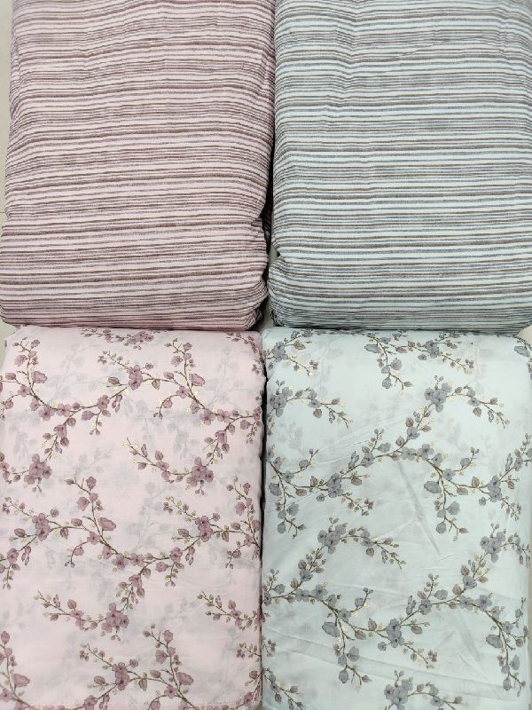 13604 Printed Chanderi Fabric