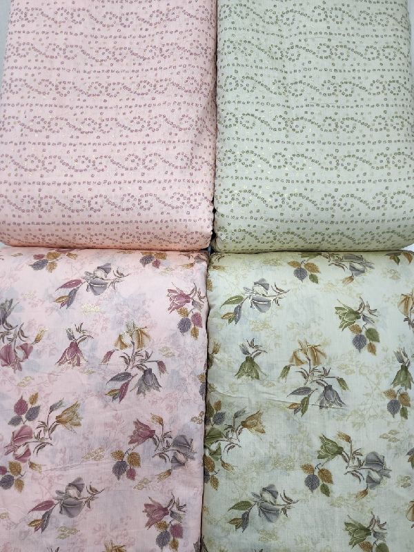 13628 Printed Chanderi Fabric