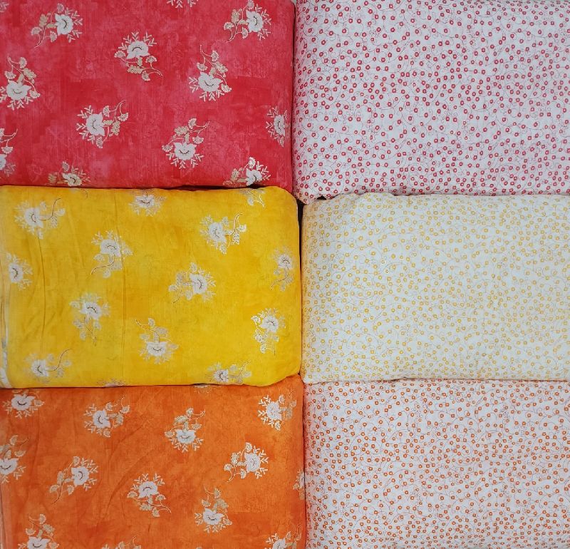 13644 Printed Chanderi Fabric