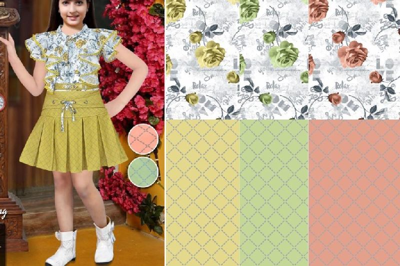 14217 Jute Cotton Digital Print Fabric