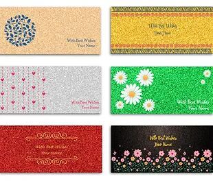 Customized Glitter Shagun Envelopes