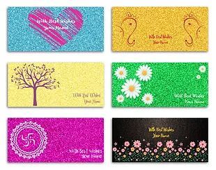 Customized Glitter Shagun Envelopes