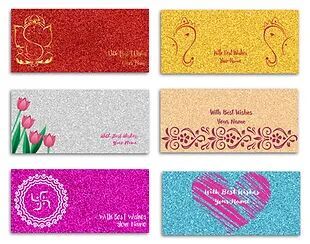 Customized Glitter Shagun Envelopes