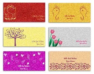 Customized Glitter Shagun Envelopes
