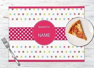 Personalized Place Mats/Table Mats with Customized/Custom Text/Name/Photographs