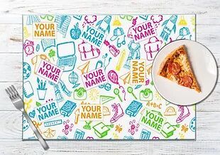 Personalized Place Mats/Table Mats with Customized/Custom Text/Name/Photographs
