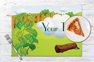 Personalized Place Mats/Table Mats with Customized/Custom Text/Name/Photographs