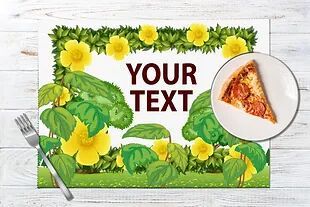 Personalized Place Mats/Table Mats with Customized/Custom Text/Name/Photographs