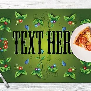Personalized Place Mats/Table Mats with Customized/Custom Text/Name/Photographs