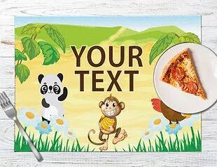 Personalized Place Mats/Table Mats with Customized/Custom Text/Name/Photographs