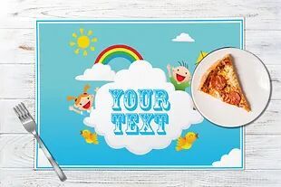 Personalized Place Mats/Table Mats with Customized/Custom Text/Name/Photographs
