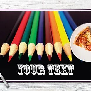 Personalized Place Mats/Table Mats with Customized/Custom Text/Name/Photographs