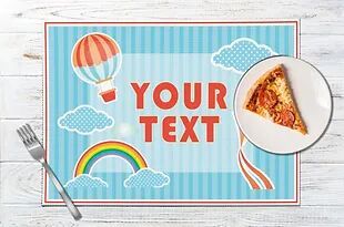 Personalized Place Mats/Table Mats with Customized/Custom Text/Name/Photographs