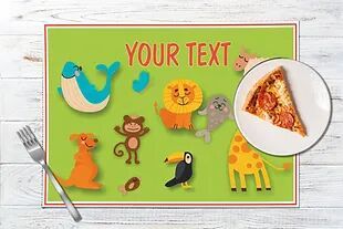 Personalized Place Mats/Table Mats with Customized/Custom Text/Name/Photographs