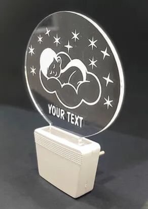 Customized Acrylic 3D illusion LED Night Lamp with colour changing light (NL09)