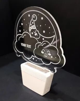 Customized Acrylic 3D illusion LED Night Lamp with colour changing light (NL14)